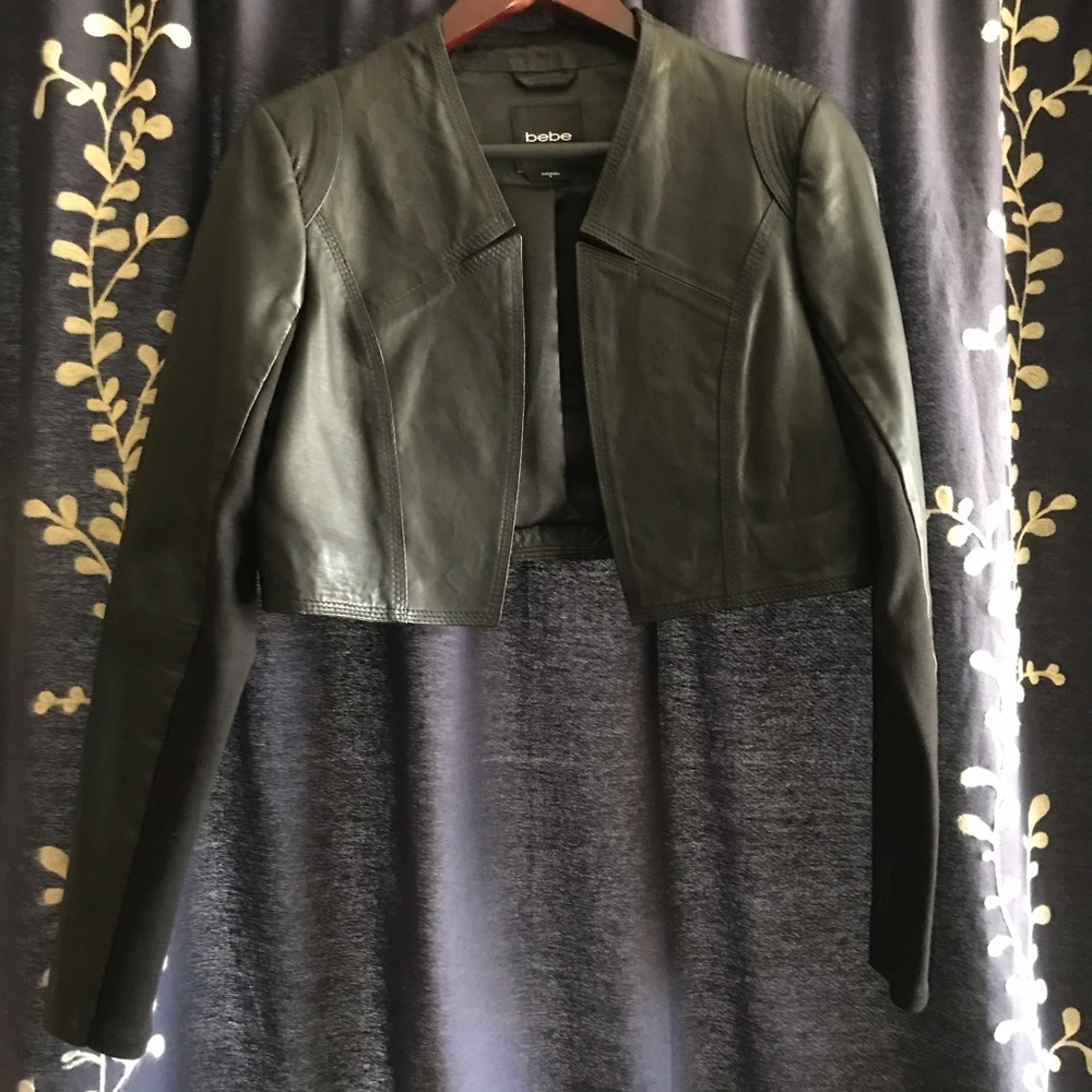 Bebe Shrug Leather Jacket